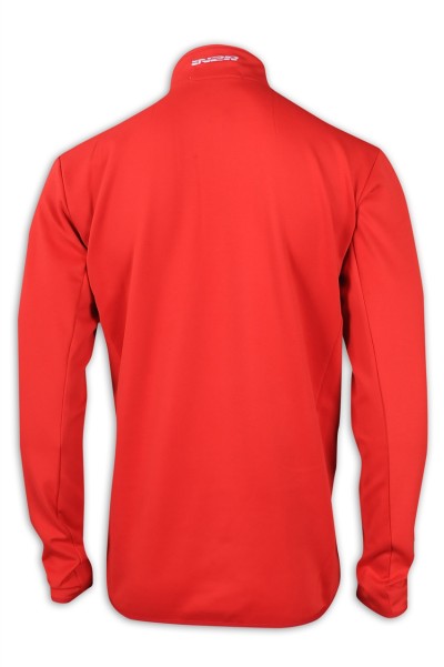 W210 Order zipper long sleeve sweatshirt online order sweatshirt half zipper belly pocket style sweatshirt manufacturer back view